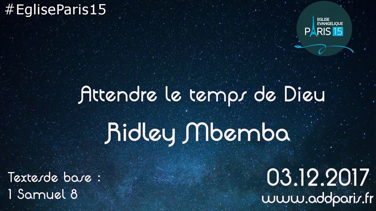 Attendre le temps de Dieu – Ridley Mbemba