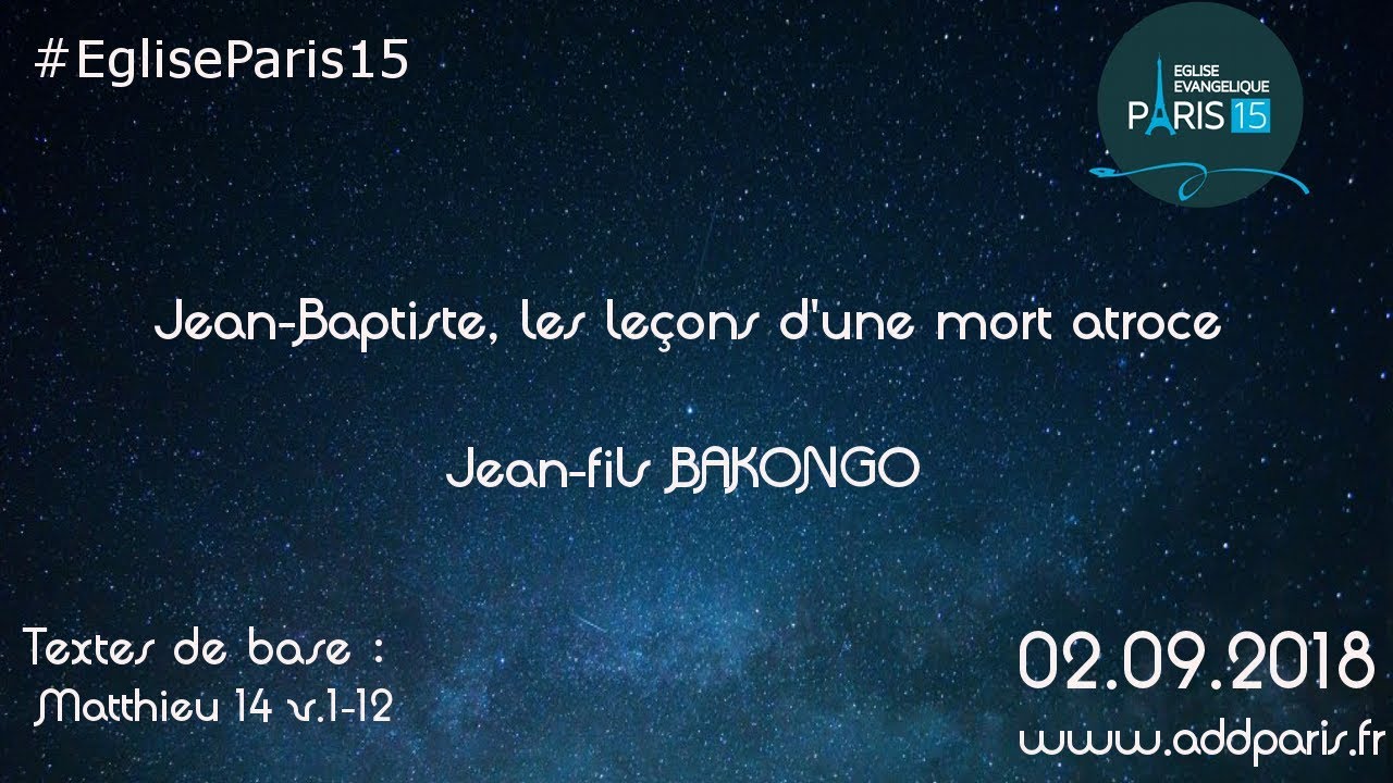 Jean-Baptiste, les leçons d’une mort atroce – Jean-Fils BAKONGO