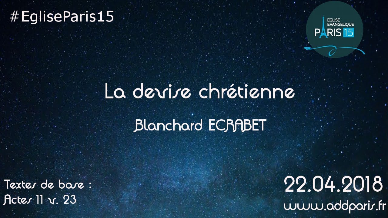 La devise chrétienne – Blanchard ECRABET