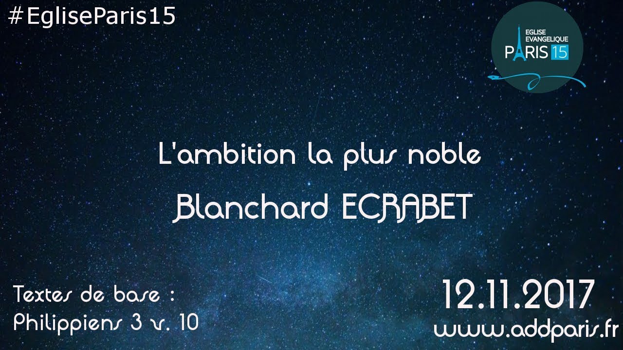 L’ambition la plus noble – Blanchard ECRABET