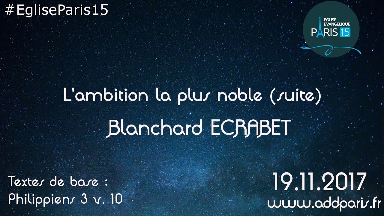 L’ambition la plus noble (Suite)- Blanchard ECRABET